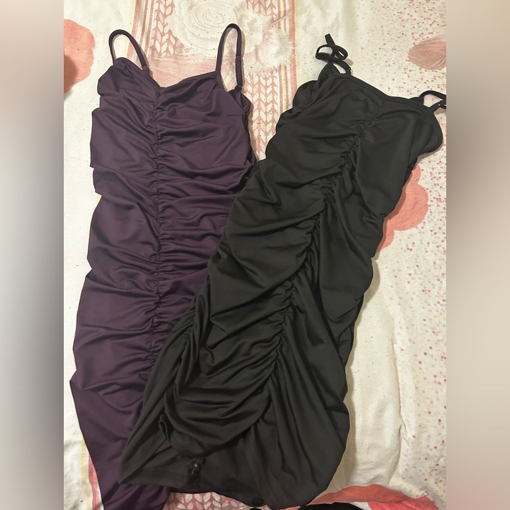 Black and purple dress